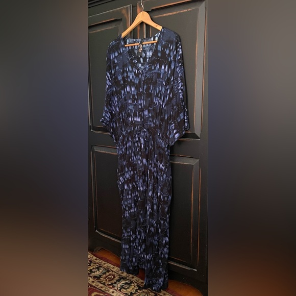 3X Melissa McCarthy Rhythm Blues Maxi Dress with Drawstring Tie Belt - Picture 13 of 17